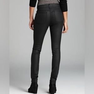 Eileen Fisher Eileen Fisher Organic Cotton Waxed Denim  Leather Look Jeans 2